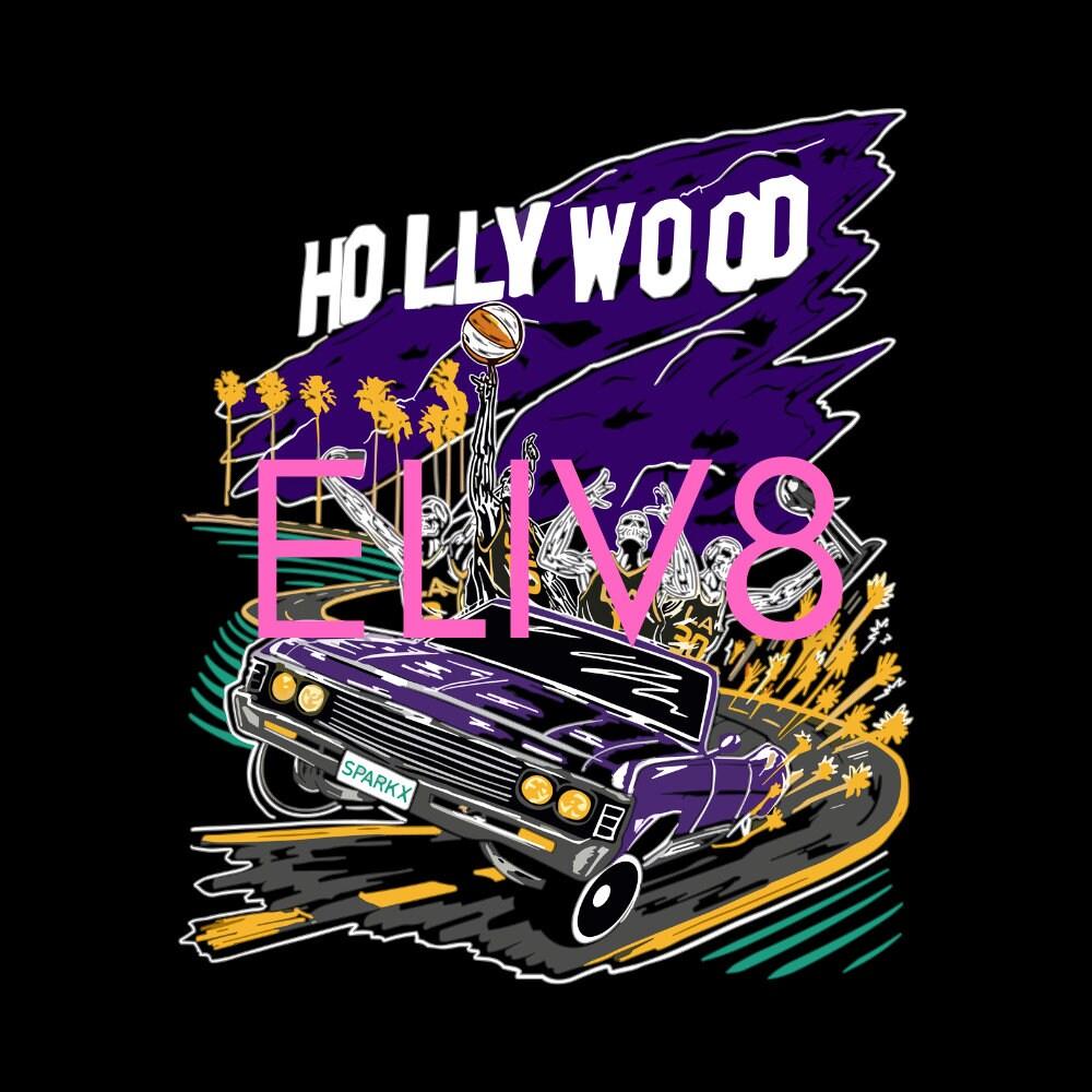 Lakers Hollywood Skeleton Basketball SVG Graphic - Unique Fan Art - Eliv8 Digitals