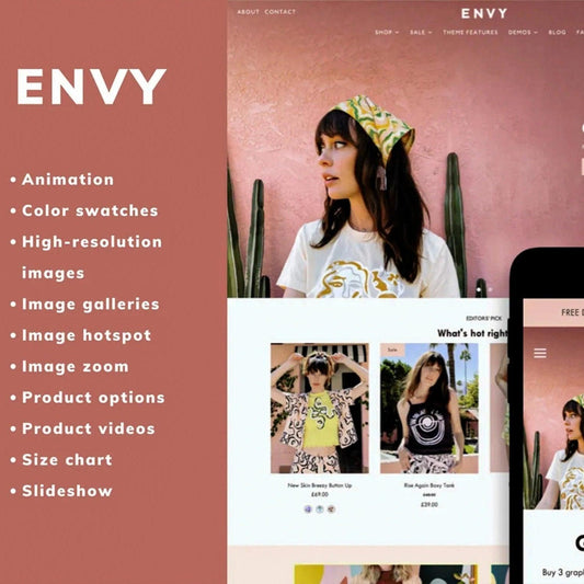 Envy E-Commerce Theme for Shopify: Ignite Desire with Your Online Store - Eliv8 Digitals