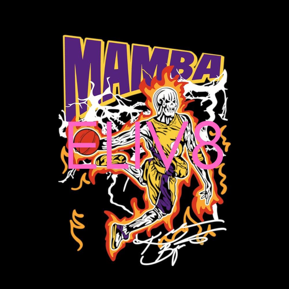 Mamba Lakers Skeleton Basketball SVG Graphic - Fan Art Tribute - Eliv8 Digitals